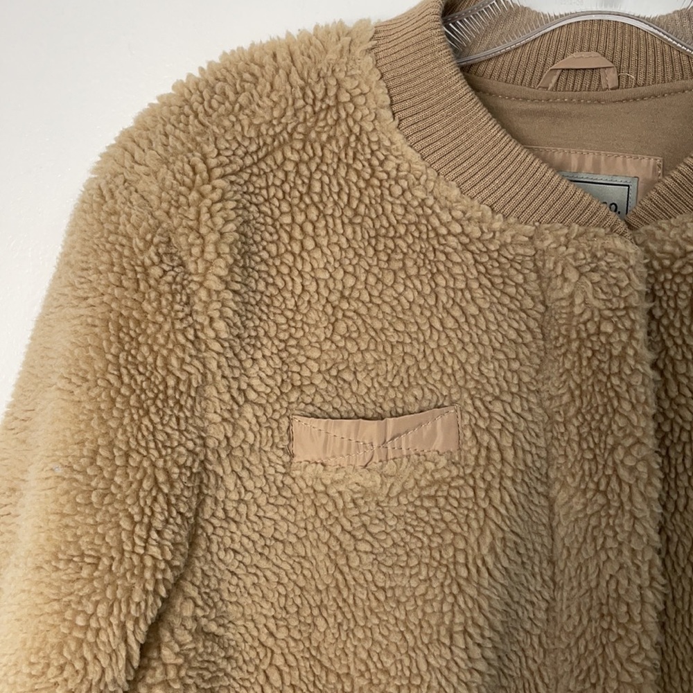 Levi’s Teddy Sherpa Bomber Jacket Camel Size Large - Picture 5 of 12